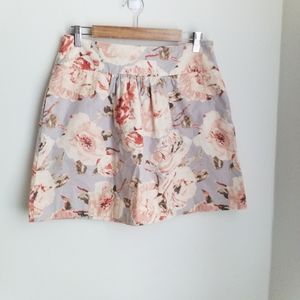J. Crew Floral Skirt With Pockets Size 8